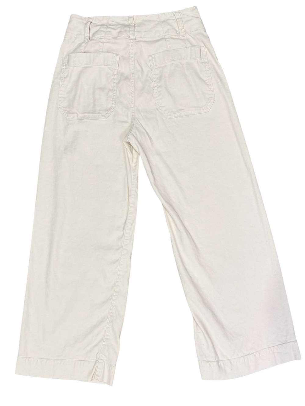 Maeve Collette Crop by Anthropologie Wide Leg Linen Blend Pants 24 Petite Flawed - Picture 4 of 10